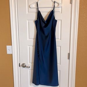 Satin mid length dress